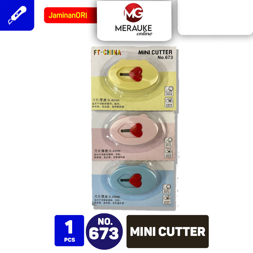 

ZAIXIN 673 Cutter Mini Fancy pemotong kertas pisau mini cutter lucu