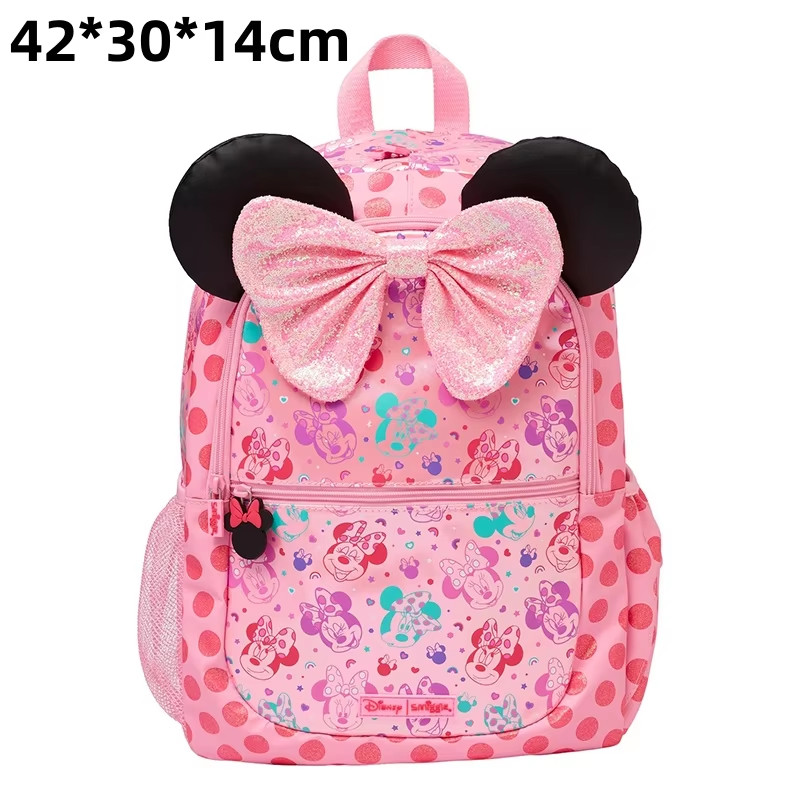 

New Smiggle Disney Mickey Mouse Backpack Cap Bag Cute Cartoon Backpack Set For Primary And Secondary School Students As Gifts