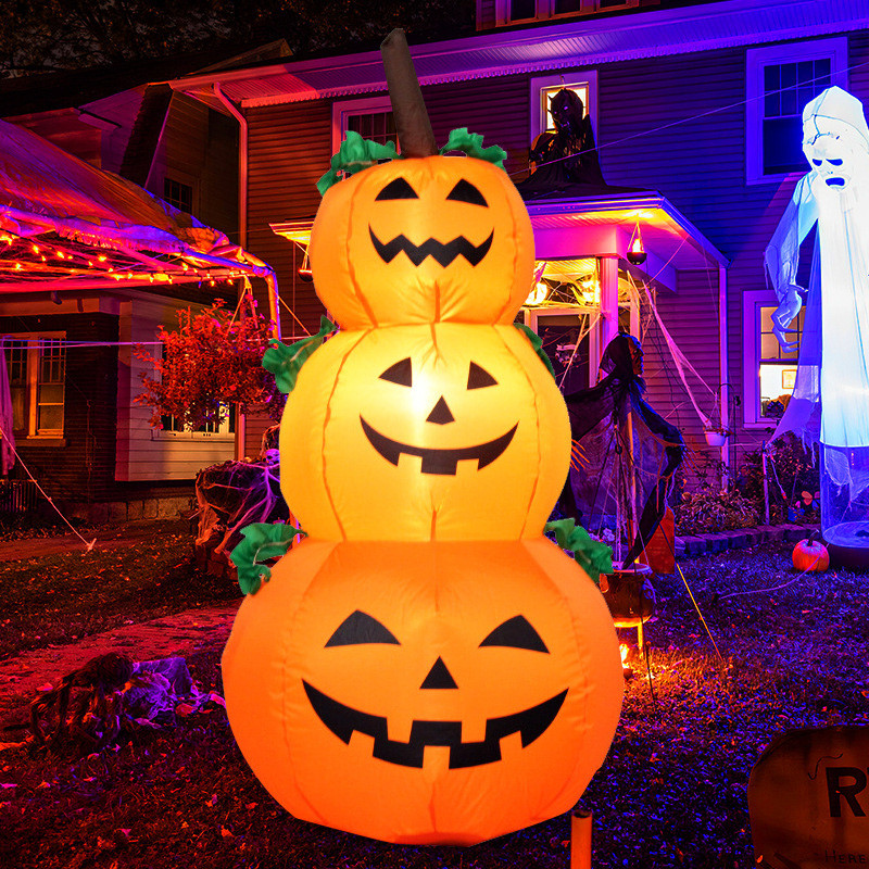 

Luminous Pumpkin Inflatable Model Toys Halloween Pumpkin Ghost Outdoor Pumpkin Tower hide-and-seek Decoration Game Model Light