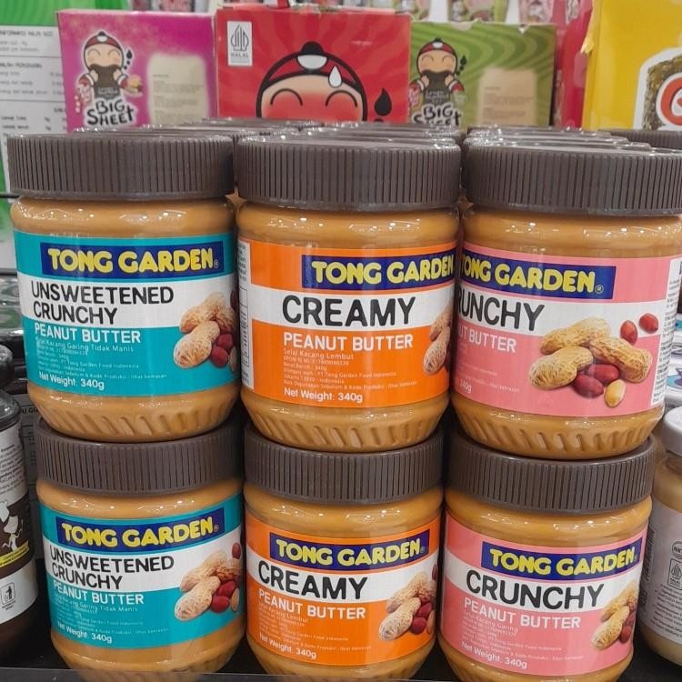 

Tong Garden Peanut Butter Selai Kacang Varian Crunchy / Creamy / Unsweetened Crunchy 340gr