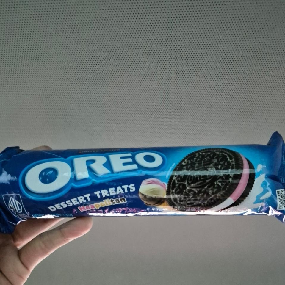 

Oreo LIMITED Edition Dessert Treat Biskuit cream rasa Neopolitan 131gr