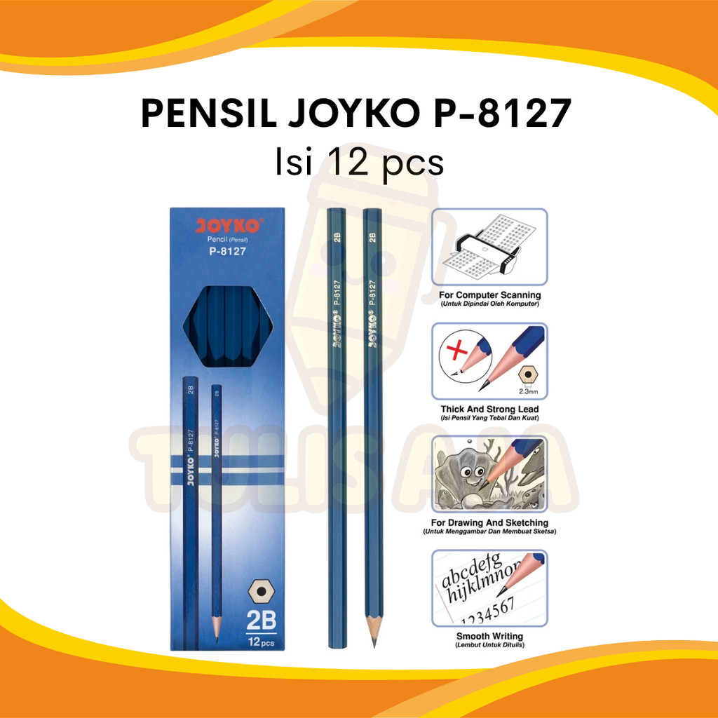 

PENSIL JOYKO 2B P-8127 1 BOX ISI 12 PCS