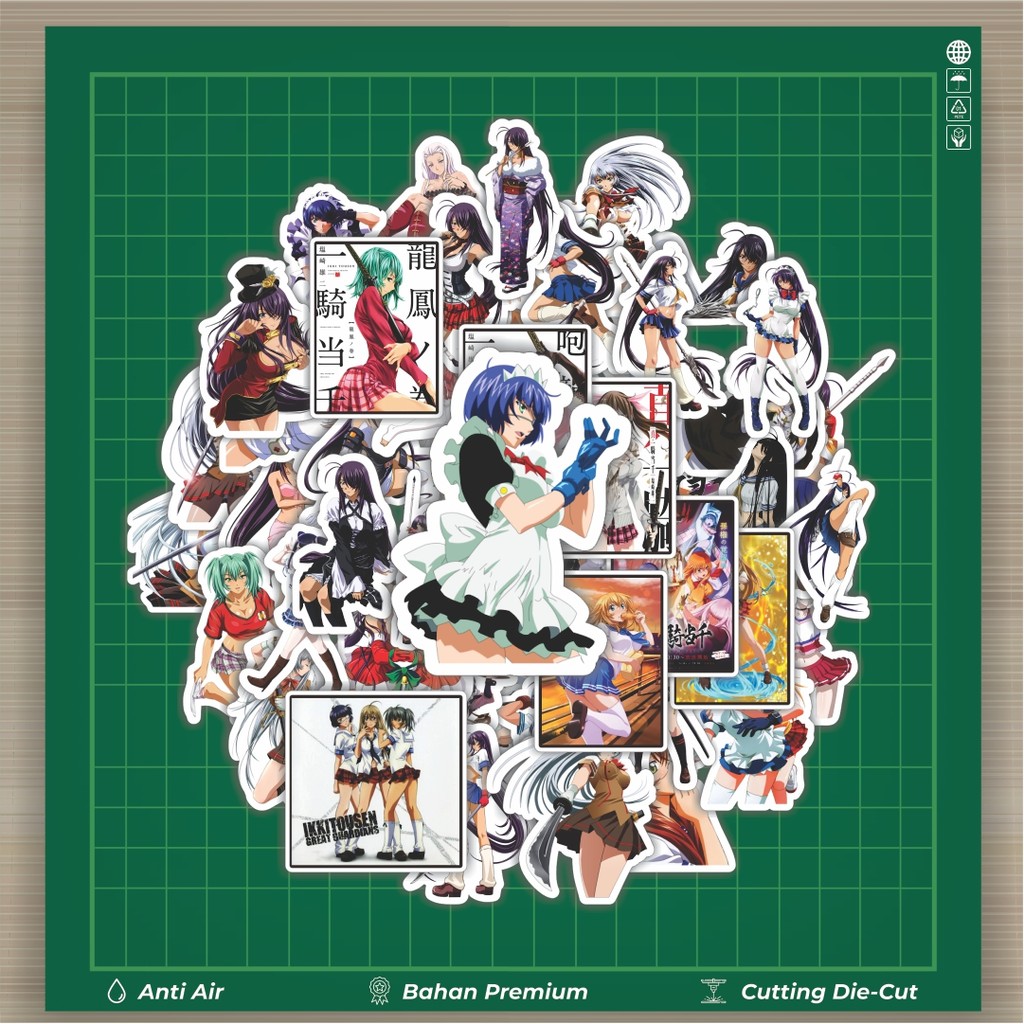 

HOT 50 PCS STIKER Stiker Series Manga Ikki Tousen Karakter Mix Stiker Fashion Cars Decal Dingin Kartu Album Custom Vinyl Anti Air- Sticker Aesthetic Buku Journal Koper Casing HP Tablet Laptop Helm Motor Botol Minum