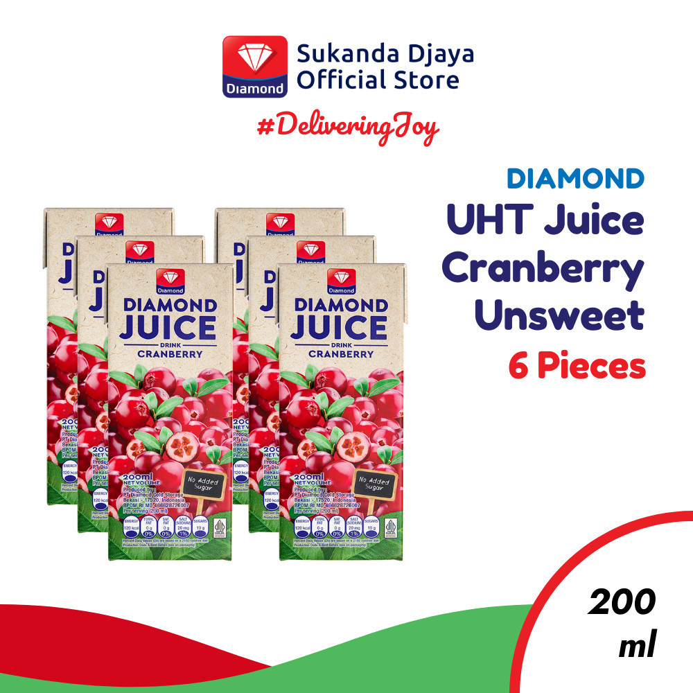 

Diamond UHT Juice Cranberry Unsweet 200 Ml ISI 6