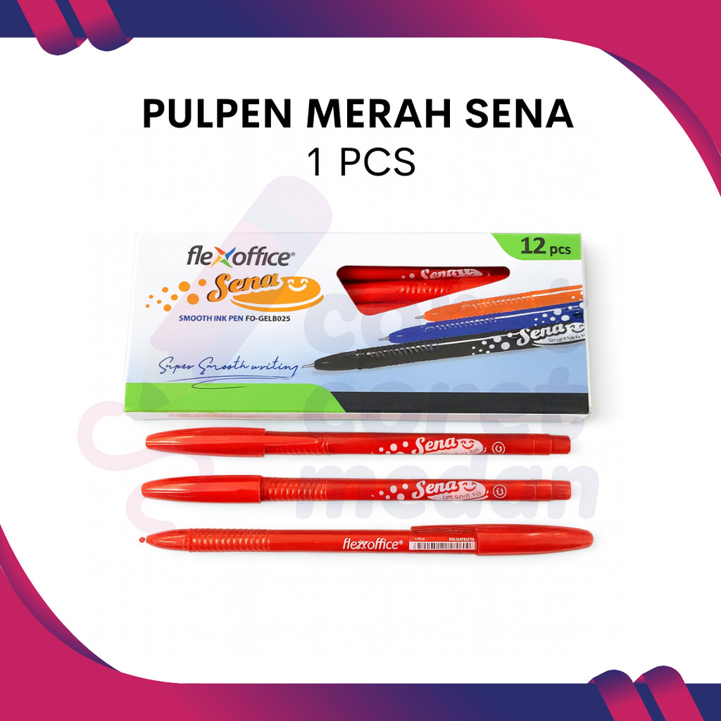 

PULPEN SENA FLEXOFFICE TINTA MERAH| 1 pcs | PER SATUAN