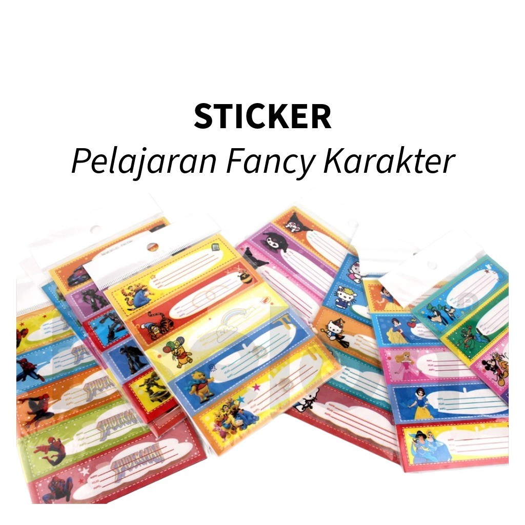 

♚Stiker label buku mata pelajaran karakter / stiker nama♚