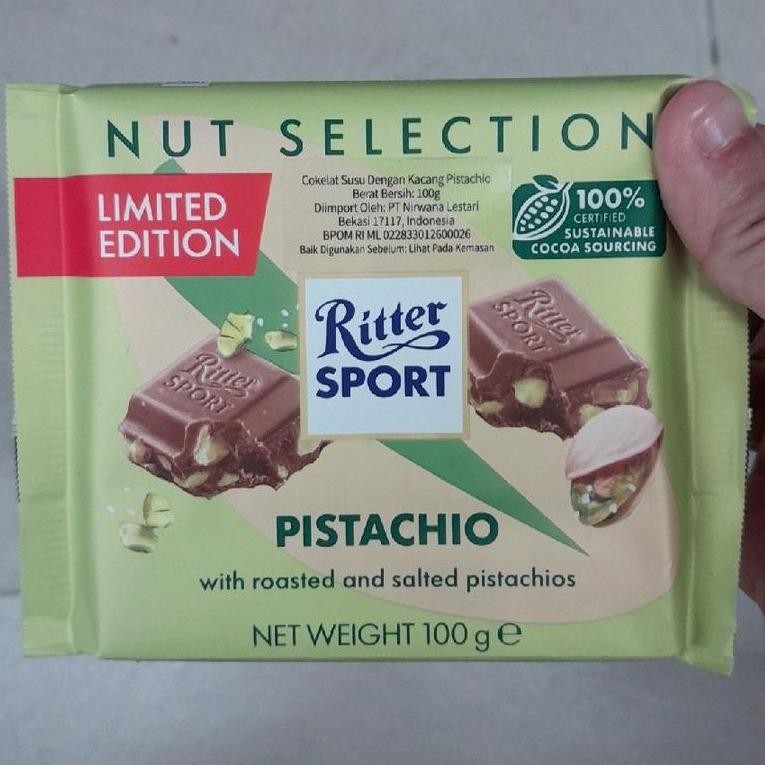 

[LIMITED EDITION] Ritter Sport Chocolate Pistachio Coklat dengan Kacang Pistachio 100gr