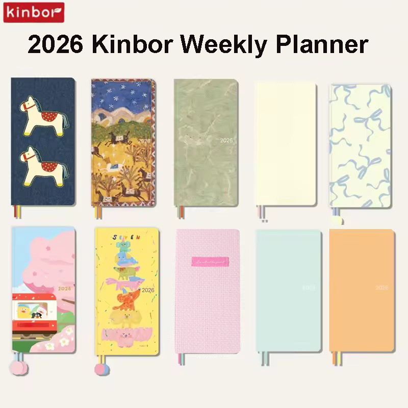 

2026 Kinbor Weekly Planner Notebook Daily Time Todolist Management Schedule Books Self Disciplined One Pages Per Week Pocket