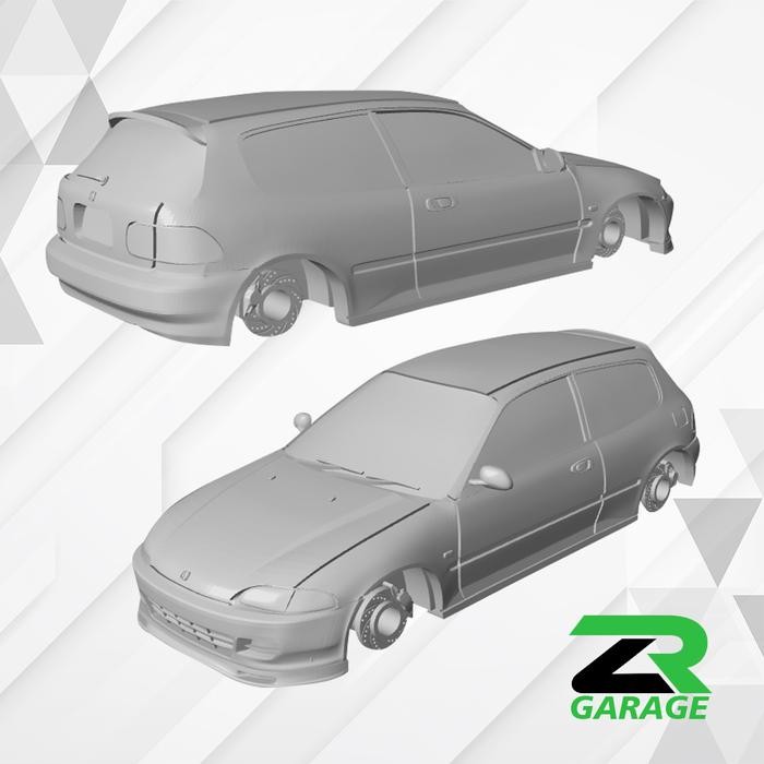 Diecast Honda Civic EG  Hot wheels Honda estilo Unpaint Resin