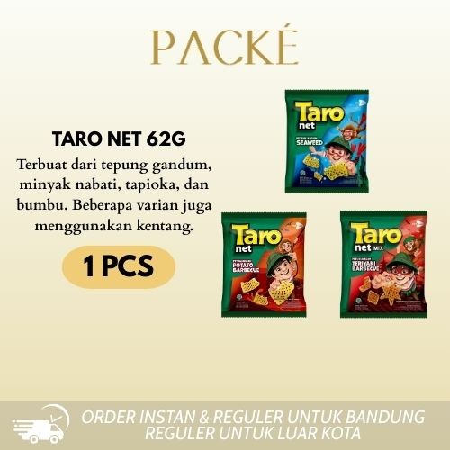 

Taro Net Snack 62g / Taronet / Snack Kentang / Rasa BBQ / Seaweed / Mix Teriyaki / Cemilan