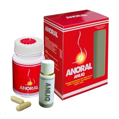 [HOT PROMO] ANORAL KAPSUL 30'S + ANLIQ 8 ML | OBAT WASIR, AMBEIEN, AMBEYEN