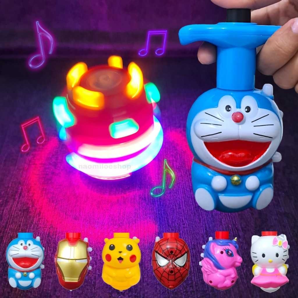 Gasing lampu Mainan Anak Gasing beyblade lampu Karakter Kartun Lampu dan Musik