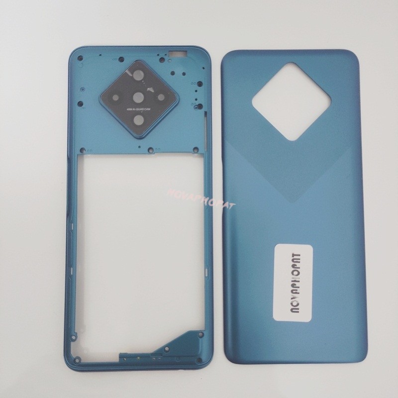 Middle Frame Bezel For Infinix Zero 8 X687 Battery Cover Back Rear Door Housing Side Volume Button C