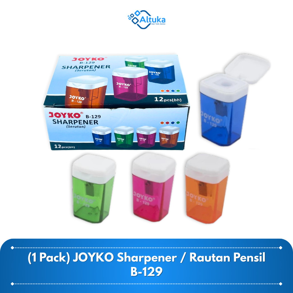 

(12 Pcs) JOYKO Sharpener Rautan B-129 Sharpener Meja / Rautan Pensil Putar