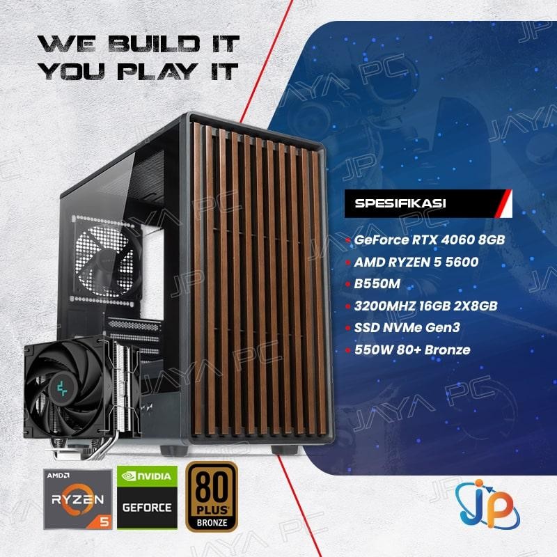 GAMING POINT AMD - PC Rakitan Ryzen 5 5600 | 16GB DDR4 | RTX 4060 8GB | SSD NVMe