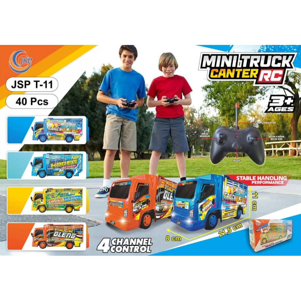 Mainan Anak Truck Oleng Mini RC Remote Control Truck Toy - Mainan Anak RC Cas Remot Mobil Truk Lampu