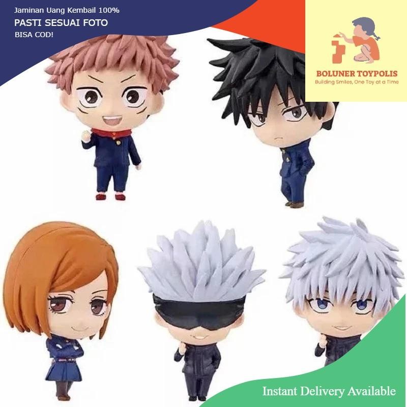 FIGURE SET JUJUTSU KAISEN CHIBI ISI 5 PCS PVC PAJANGAN ANIME JJK TOY GOJO