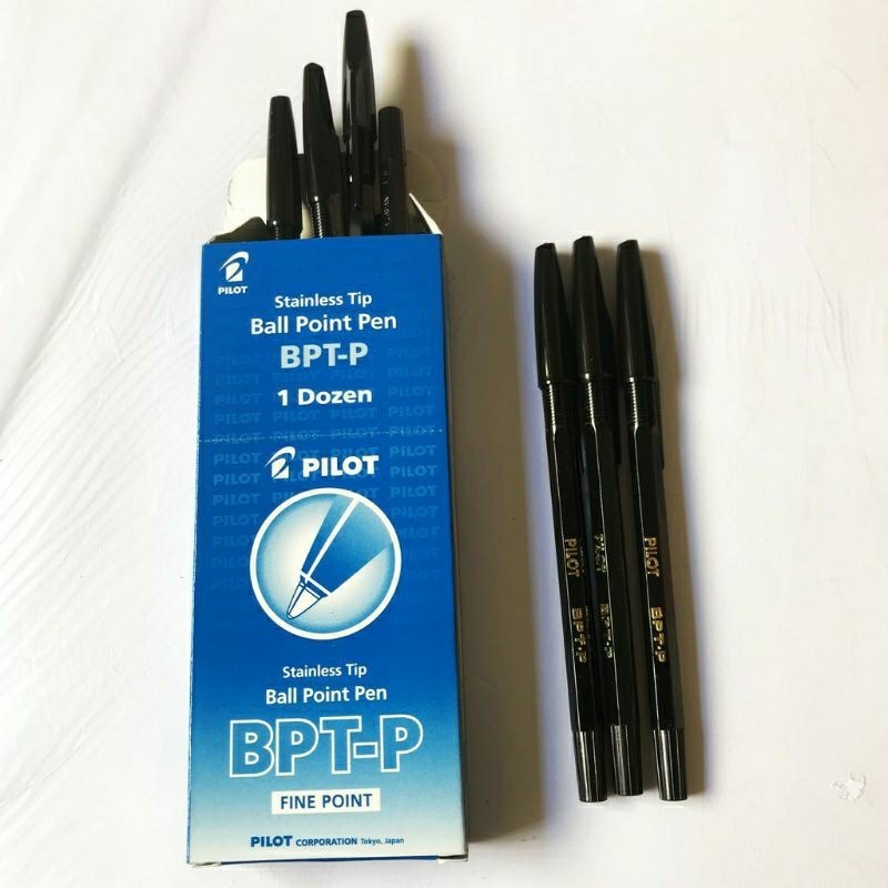 

pulpen pilot bolpoin pilot hitam 12 pcs BPTP pilot bolpoint