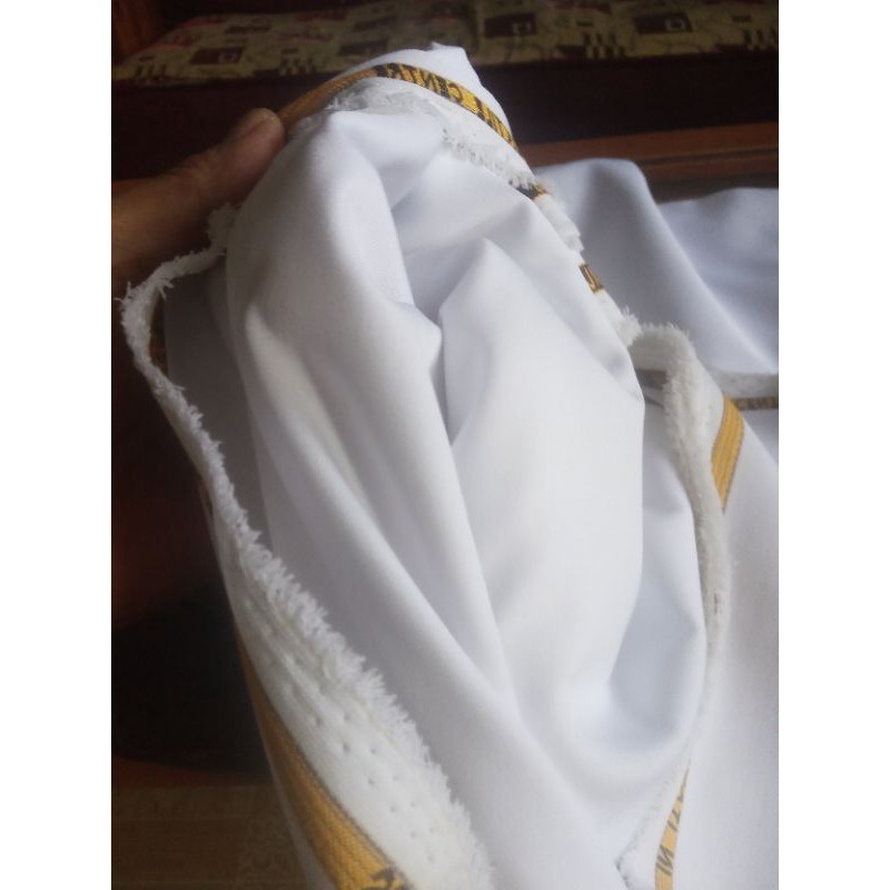 Kain putih seragam kantor perawat putih kedokteran semi wool tebal murah terjangkau