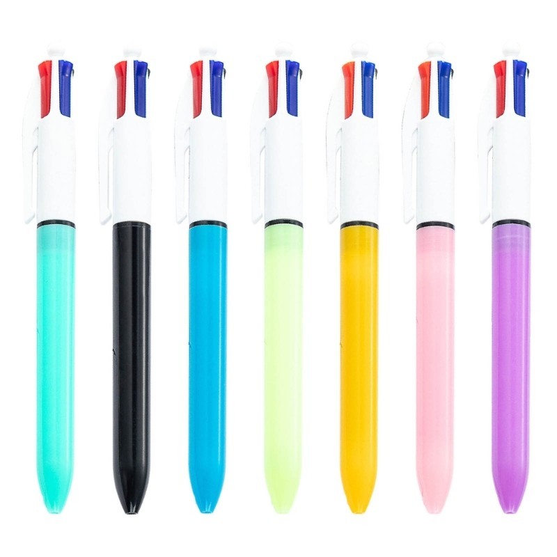 

4-in-1 Shuttle Pens Retractable Ballpoint Pens Ballpoint Pen Multicolor Pens Office School Supplies Gift for Student JIAN
