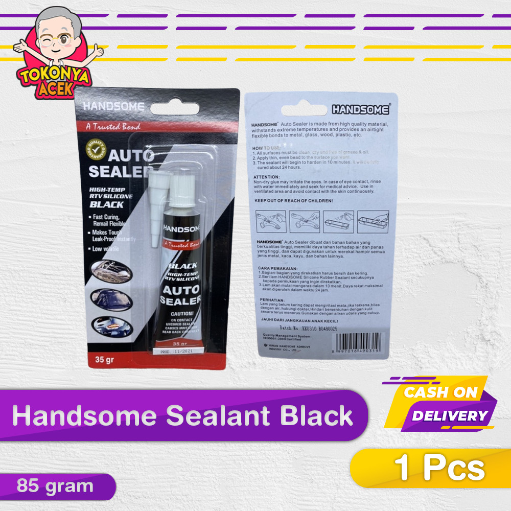 

Lem Auto Sealer Black - Silicone Kaca Heavy Duty Non Acid