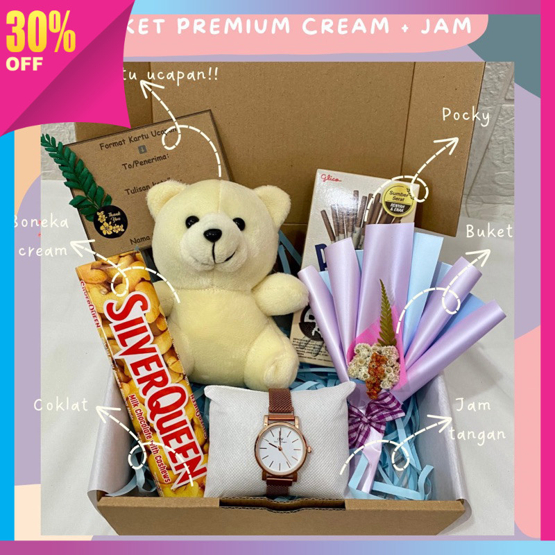 Kado Souvenir Hampers Unik keren Kekinian / Aralia-KADO ULANG TAHUN CEWEK KADO PAKET PREMIUM JAM KAD