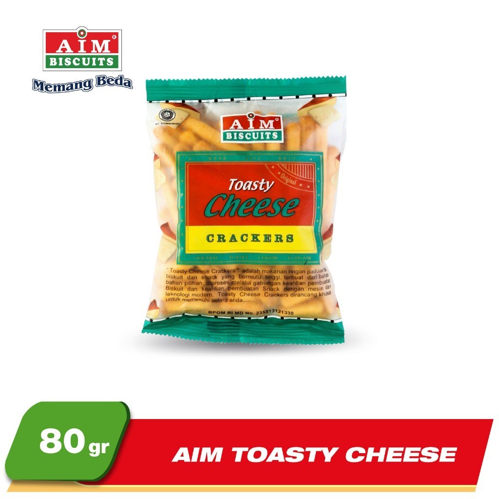 

TOASTY CHEESE 80 GR / AIM Biskuit Rasa Keju 80g