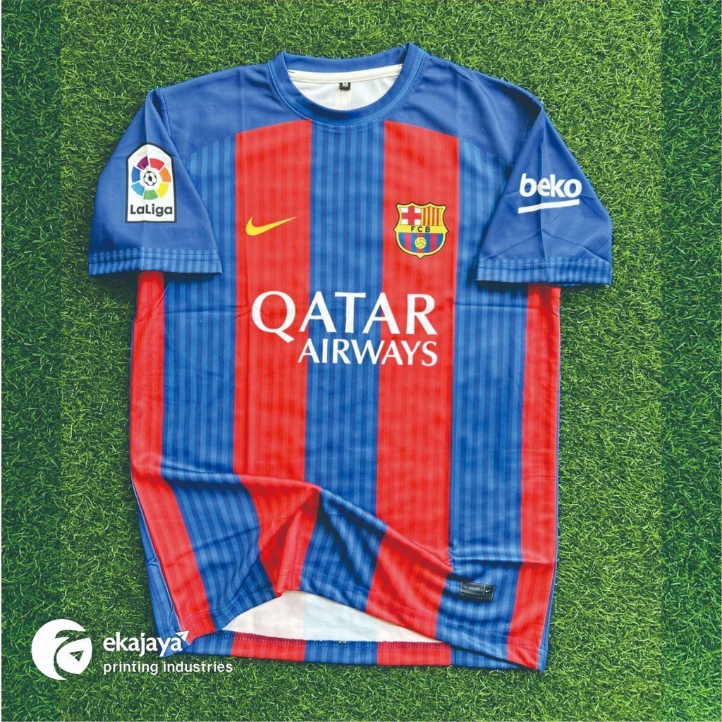 JERSEY BARCELONA HOME 2016 2017 FULL PRINTING FREE NAMESET NICKNAME NAMA NOMOR PUNGGUNG