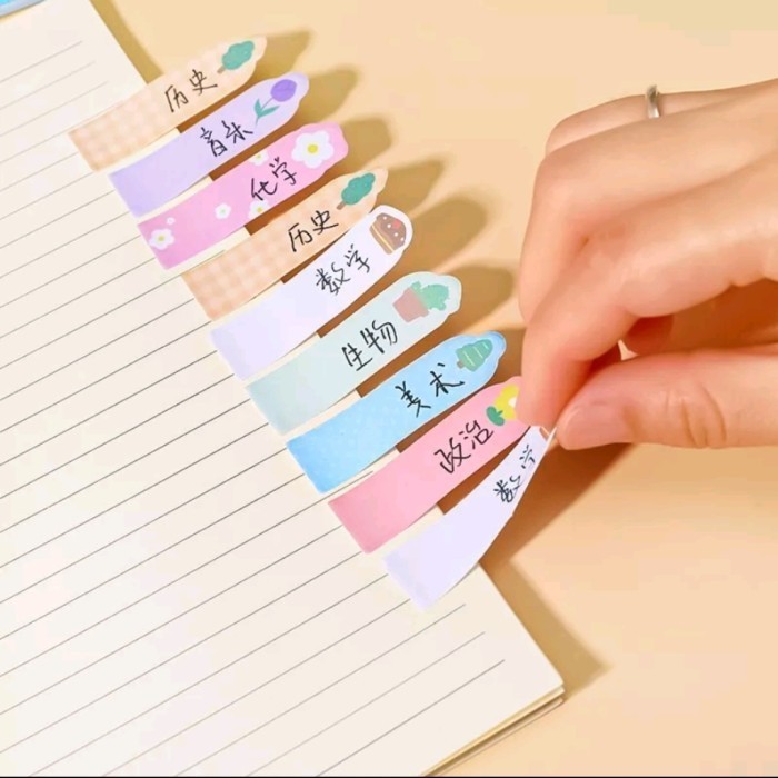 

ACEH.ANSA 131085 Sticky note karakter 8in1 120 lembar pembatas buku karakter penanda