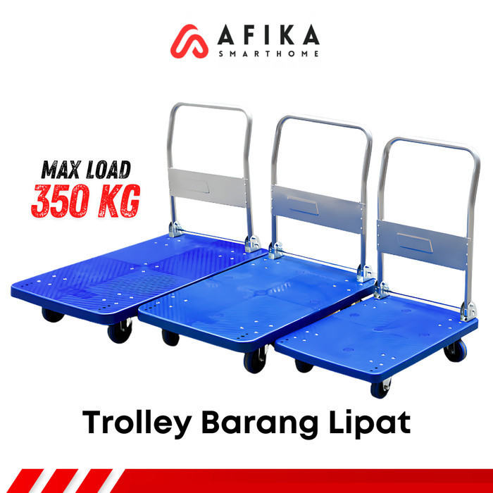 Troli Trolley Pengangkut Barang Lipat Folding Cart Silent Wheel 350 Kg