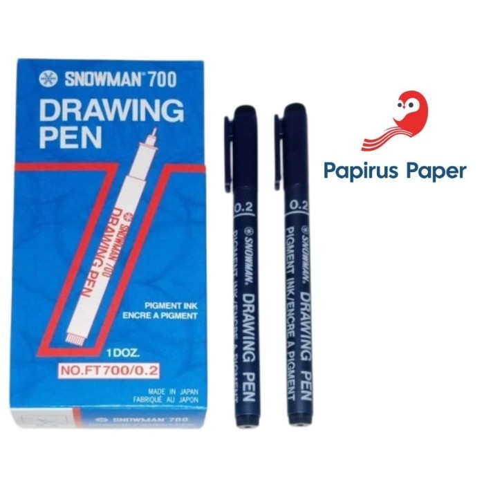 

Snowman Drawing Pen 0.1 FT 700 Black / Pena Gambar 0.1mm Warna Hitam