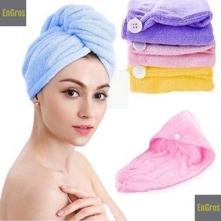 

Handuk Keramas Model Kancing / Hair Towel Topi Import Microfiber Handuk Pengering Rambut Head Towel Fast Dry Hair Handuk