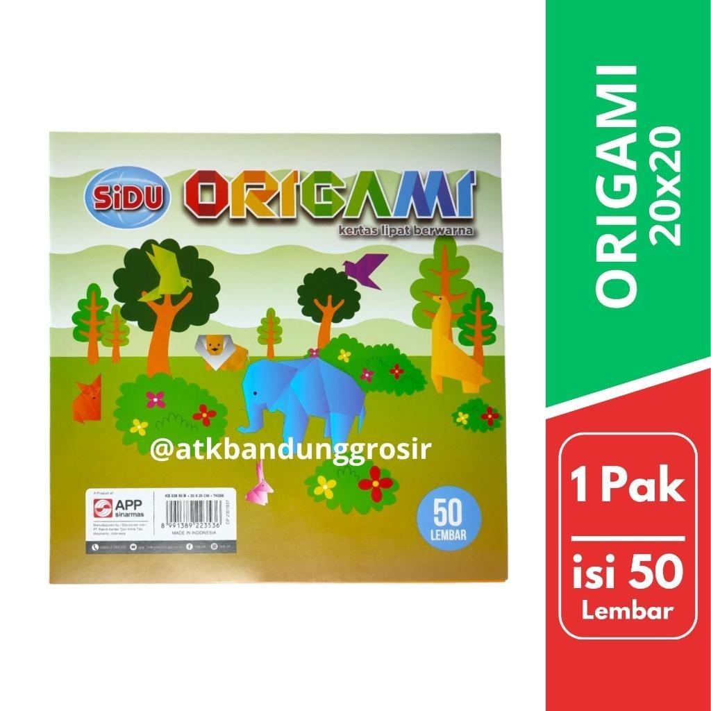 

Kertas Origami Kertas Lipat Sinar Dunia Origami 20x20 isi 50 Lembar Warna Polos 1 Sisi - Set