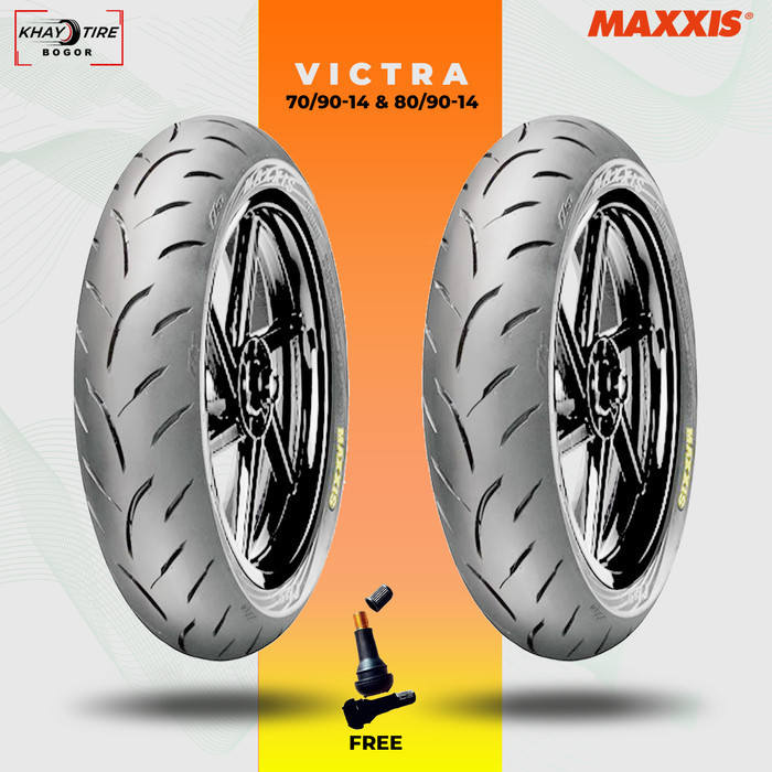 Sepasang Ban Motor Matic - MAXXIS VICTRA 70/90 & 80/90 Ring 14 Tubele