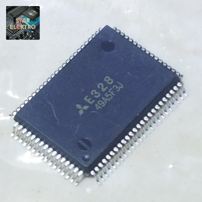 E328 QFP-80 Mitsubishi IC Driver Chip Computer Ignition Mobil Car 328 Auto ECU
