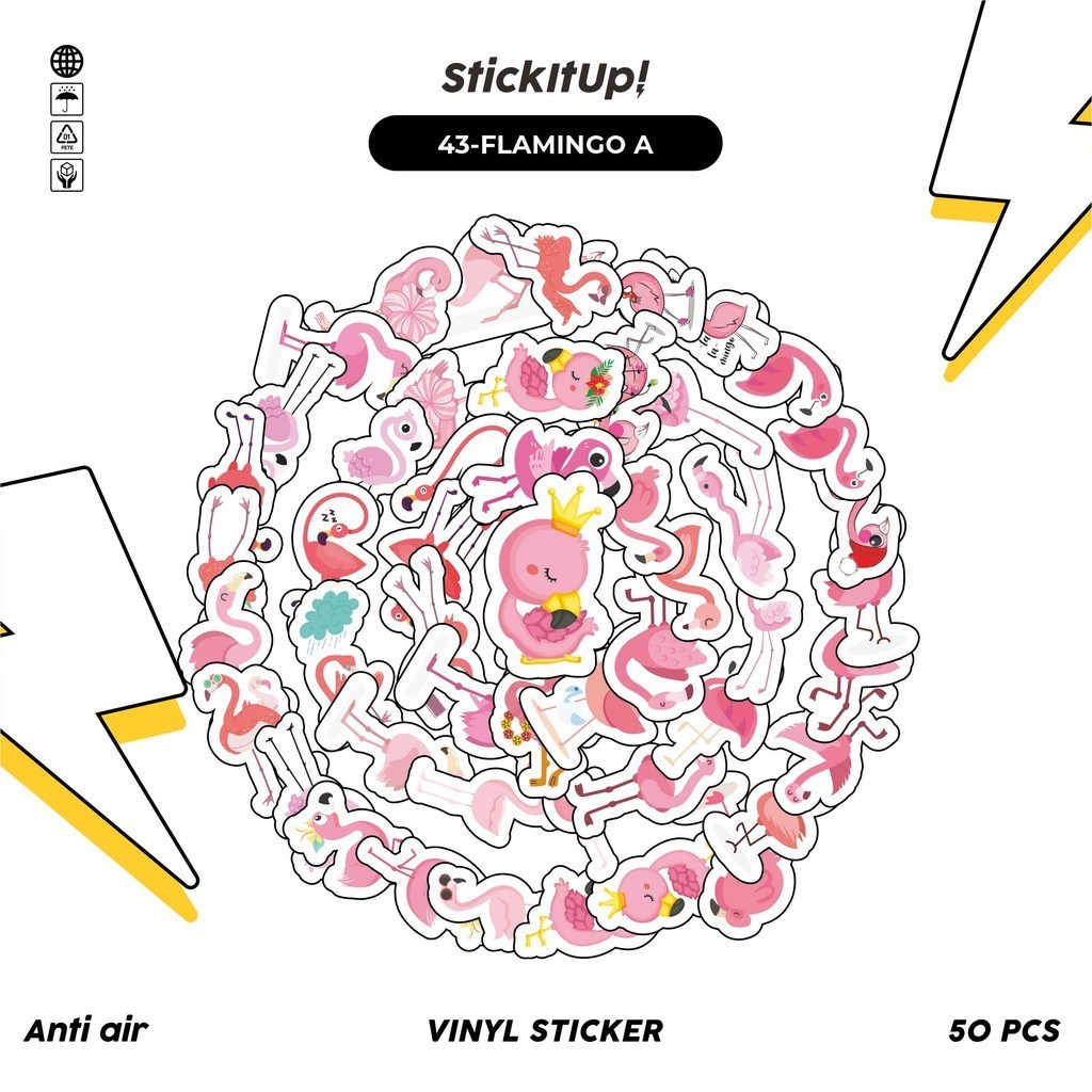 

COD100 Pcs Stiker Motif Hewan Flamingo Lucu Anti Air Untuk Dekorasi Notebook Sepeda Skateboard Handphone DIY