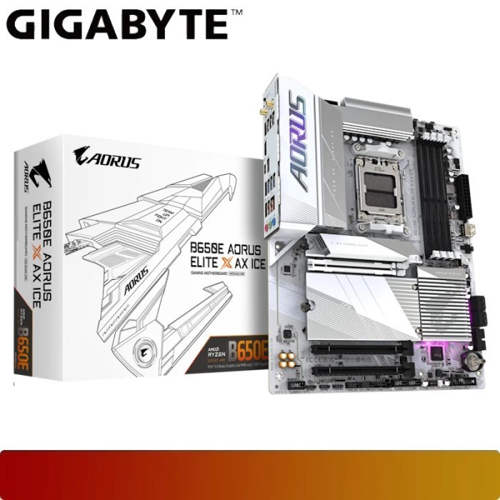 GIGABYTE B650E AORUS ELITE X AX ICE | Motherboard AMD B650 AM5 DDR5 ATX