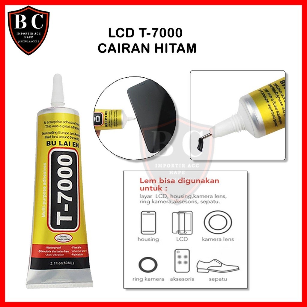 

LEM TOUCHSCREEN T7000 15ML - LEM CASING HP LEM LCD T-7000 CAIRAN HITAM - BC1