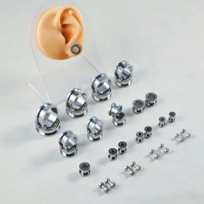 pirsing telinga titanium/persing plug besi/Persing telinga/piercing plug/expander telinga