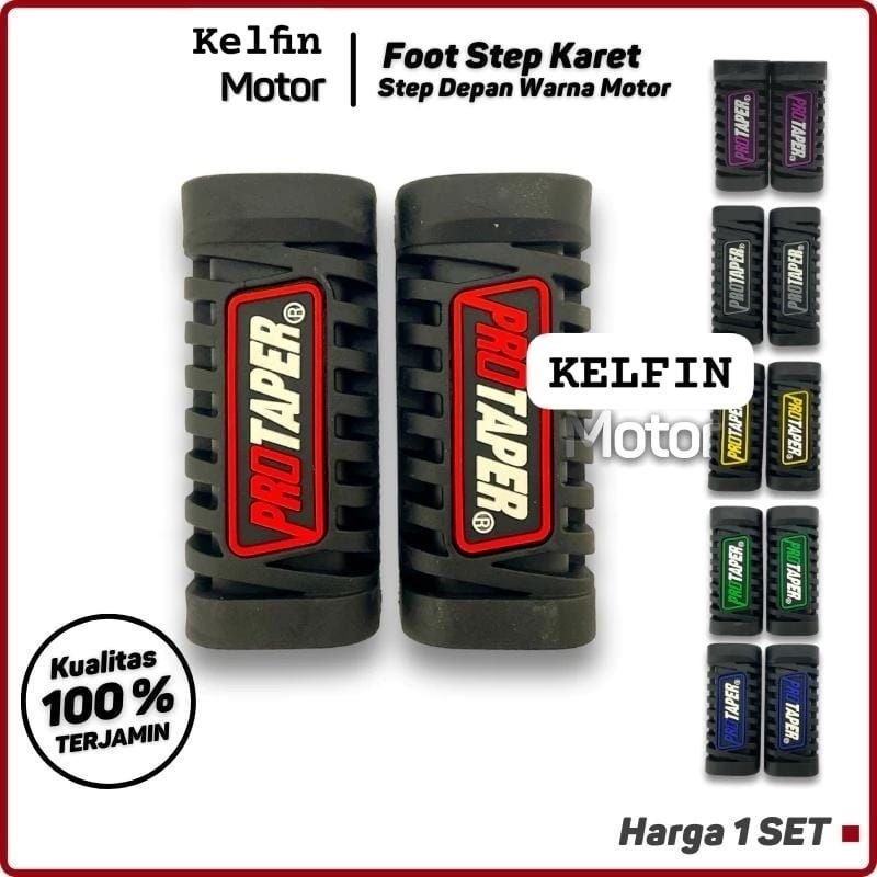 [ DELSER MOTOR ] FOOTSTEP KARET DEPAN WARNA PROTAPER VARIASI PEDAL MOTOR UNIVERSAL FOOT STEP PIJAKAN