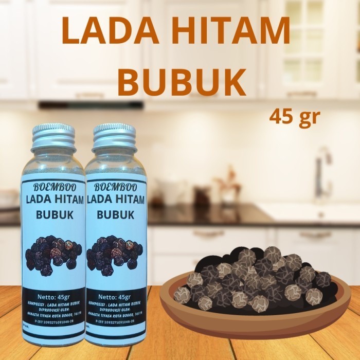 

BOEMBOO Black Pepper Powder - Lada Hitam Halus Bubuk Premium non-MSG
