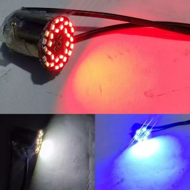 [ DELSER MOTOR ] LAMPU STOP GEPENG STAR LED 30 MATA RUNNING KEDIP MERAH BIRU RGB PUTIH FLASH MOTOR B