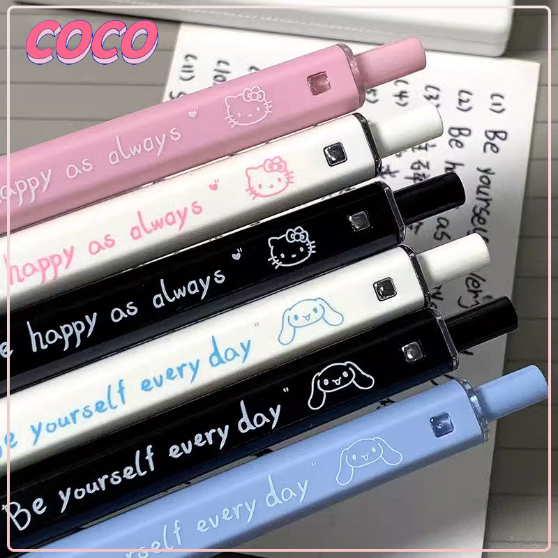 

Pulpen Retractable Gelpen Pena Sanrio 0.5 Hitam lucu-coco_market