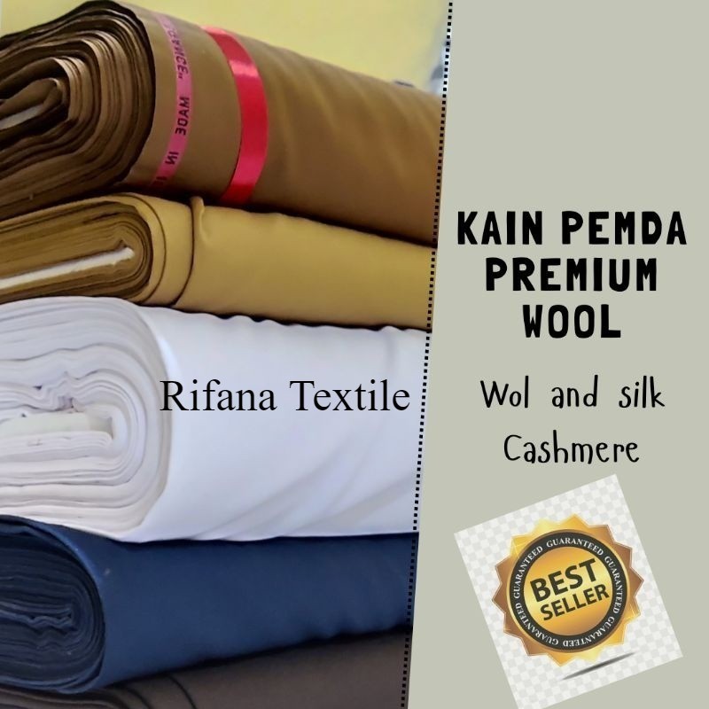 Kain pemda khaki premium wool bahan baju seragam dinas kain PNS PDH ASN