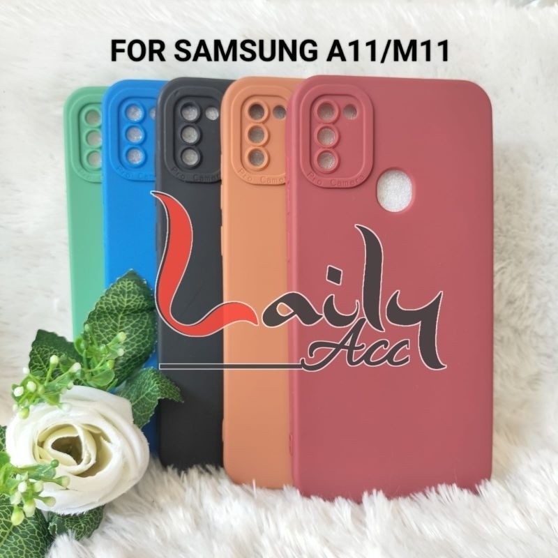 Softcase Macaron Casing Pro Camera SAMSUNG M11/A11 silikon Case Casing