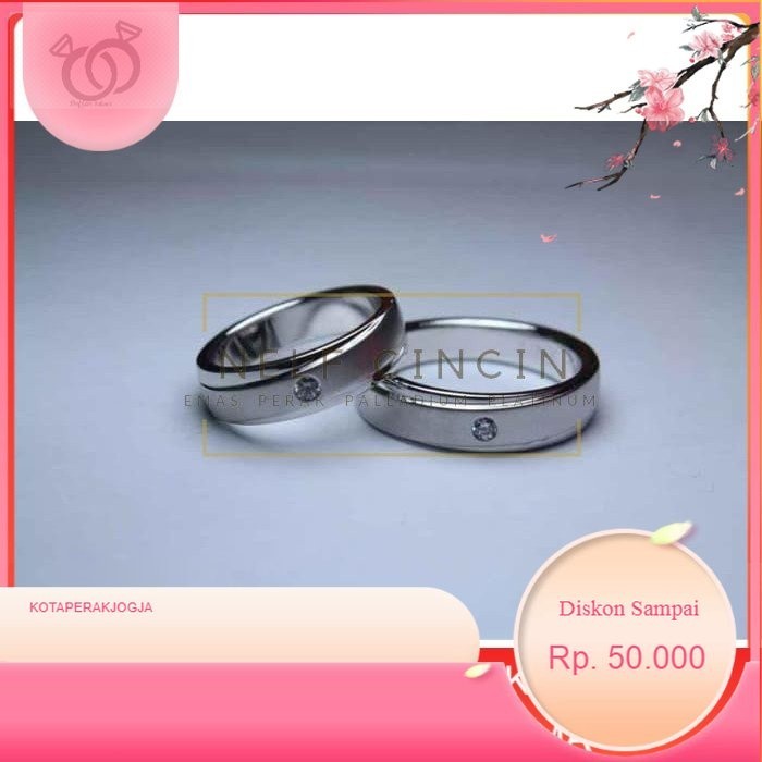 Cincin Kawin Cincin Nikah Cincin Tunangan Cincin Perak Palladium 014 perak couple - By cincin nikah