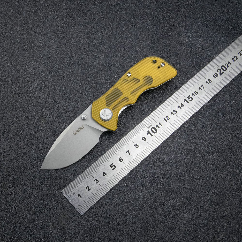 ku180 Karaji Pocket Folding Knife Ultem OR G10 Handle Blackwash 14C28N Steel EDC Knife