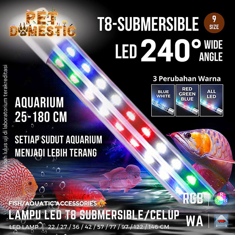 LAMPU CELUP /LAMPU LED AQUARIUM / LAMPU LED CELUP SUBMERSIBLE AQUARIUM / 3 Mode / 1 Mode