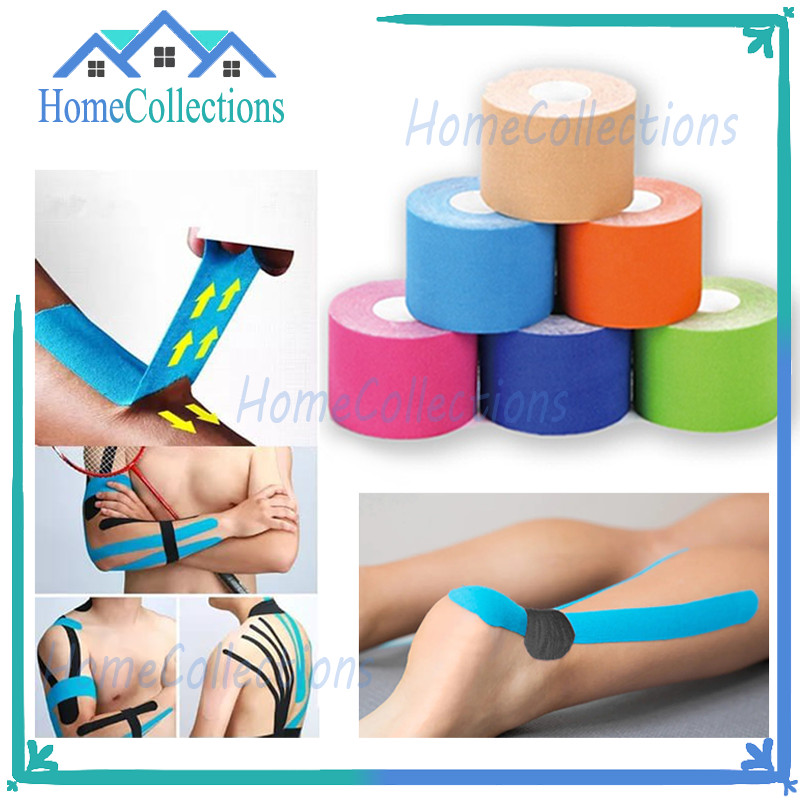 Kinesiology Tapping 5cm x 5m Sport Tape/Kinesiology Tape 2.5cm x 5m/Pelindung Otot Olahraga Fitness 