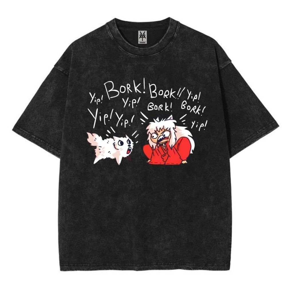 Kaos oversize inuyasha parodi washed washing vintage tee
